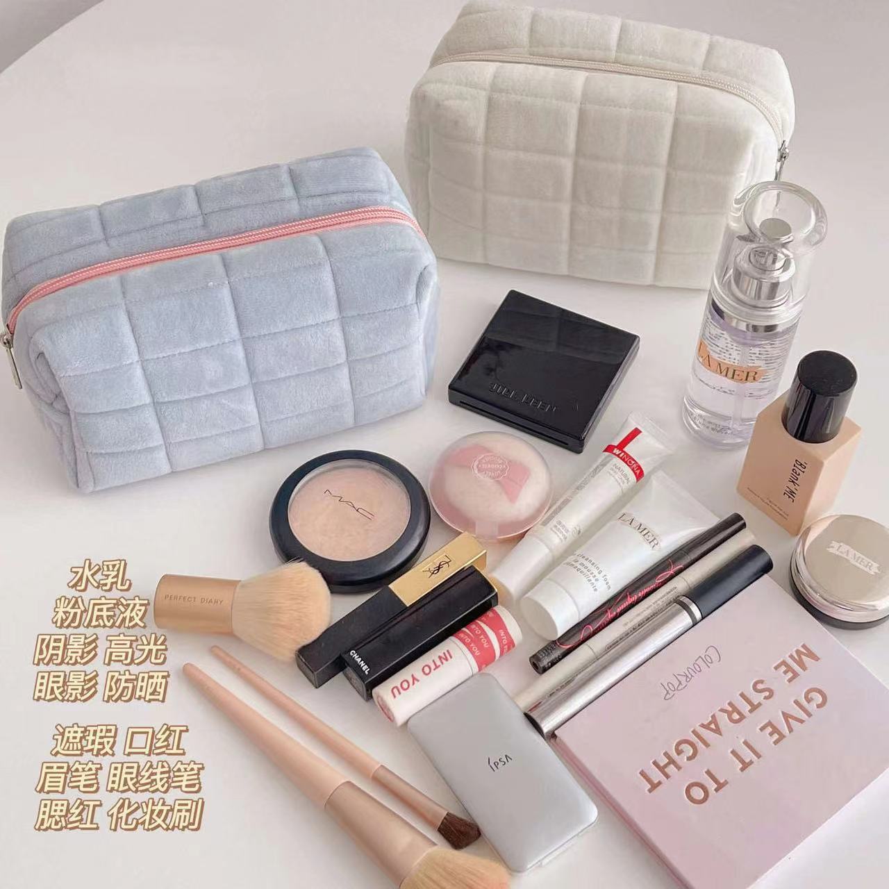 Wholesale Velvet Decompression Pillow Makeup Storage Bag